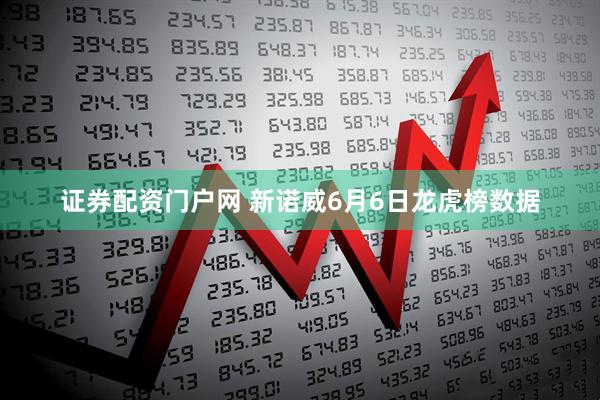 证券配资门户网 新诺威6月6日龙虎榜数据
