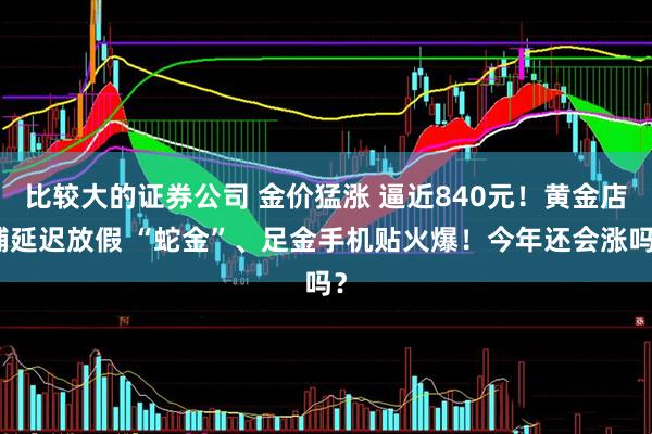 比较大的证券公司 金价猛涨 逼近840元！黄金店铺延迟放假 “蛇金”、足金手机贴火爆！今年还会涨吗？